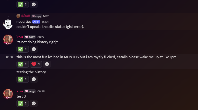 screenshot of discord